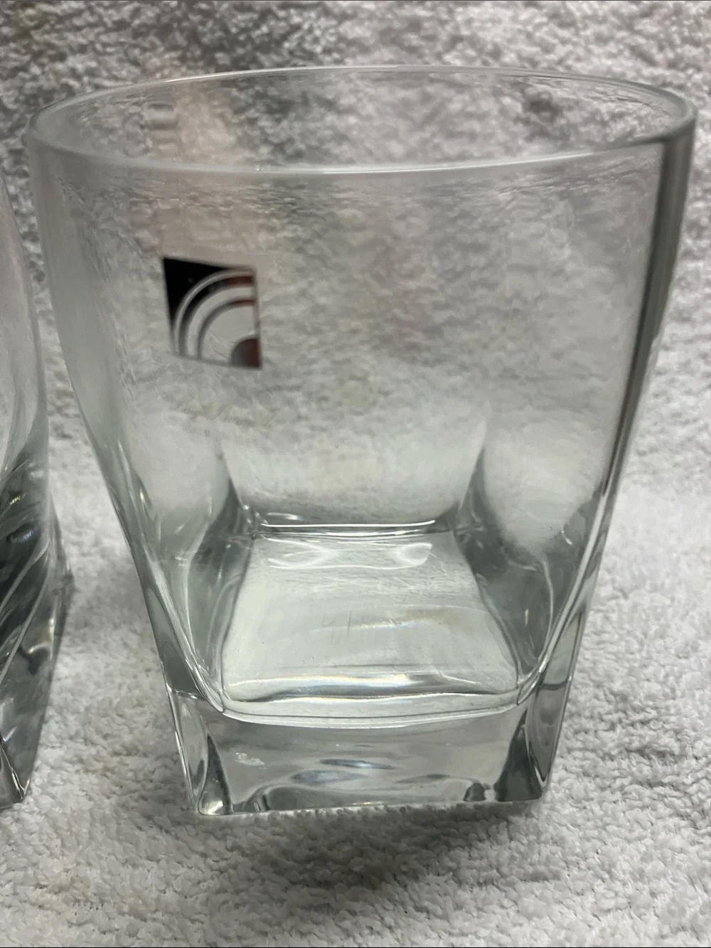 Clear Square Glass Tumblers - Set of 3 Light and Music by Luigi Bormii